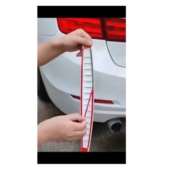 Beyaz 2 Adet Oto Tampon Koruyucu Araba Tampon Koruyucu  Karbon Desenli Tampon Koruma Tampon Görseli - 5