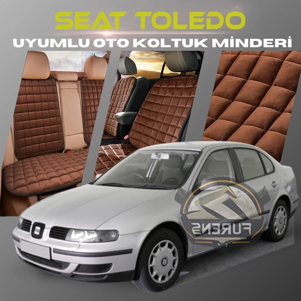 Seat Toledo Kahverengi Renk Tay Tüyü Cepli & Terletmez Sırtlı Oto Koltuk Minder Seti - Koltuk Koruma Kılıfı (ÖN & ARKA TAM SET) ürün görseli 1
