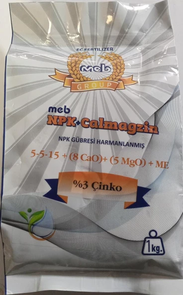 Mebor Calmagzin 1 Kg - 5-5-15+(8CaO)+(5MgO)+3Zn NPK Gübresi - 2