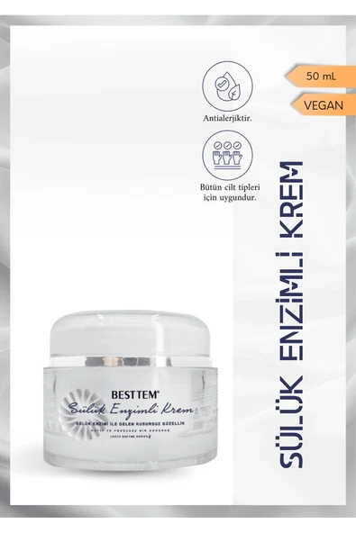 BESTTEM SÜLÜK ENZİMLİ KREM 50ML | TAHRİŞ ÖNLEYİCİ & HASSAS CİLT KREMİ & YARA İZİ GİDERİCİ - 3