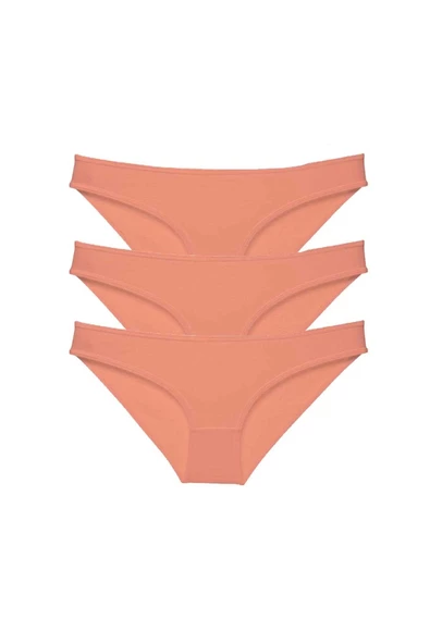 3 adet Süper Eko Set Likralı Kadın Slip Külot Pudra ürün görseli