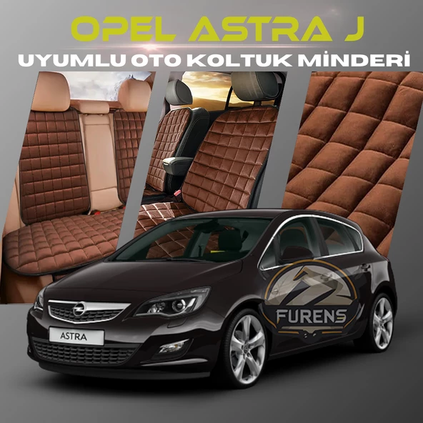 Opel Astra J Kahverengi Renk Tay Tüyü Cepli & Terletmez Sırtlı Oto Koltuk Minder Seti - Koltuk Koruma Kılıfı (ÖN & ARKA TAM SET) ürün görseli 1