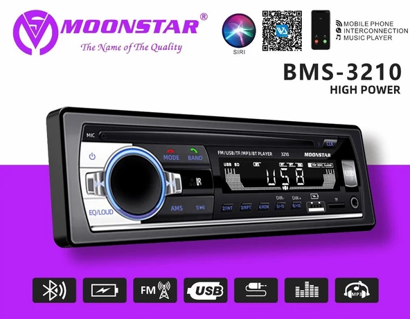 OTO TEYP 4x45w Bt/usb/sd/fm/aux BMS -3210