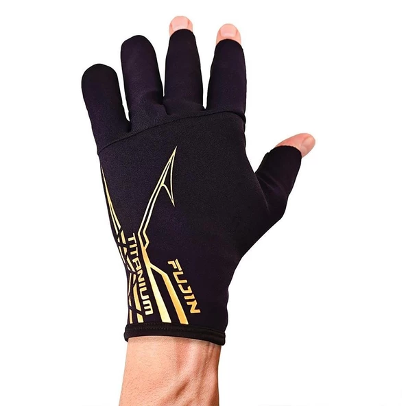 Fujin Pro Angler S24 Titanium Eldiven Black Gold  S/M - 4