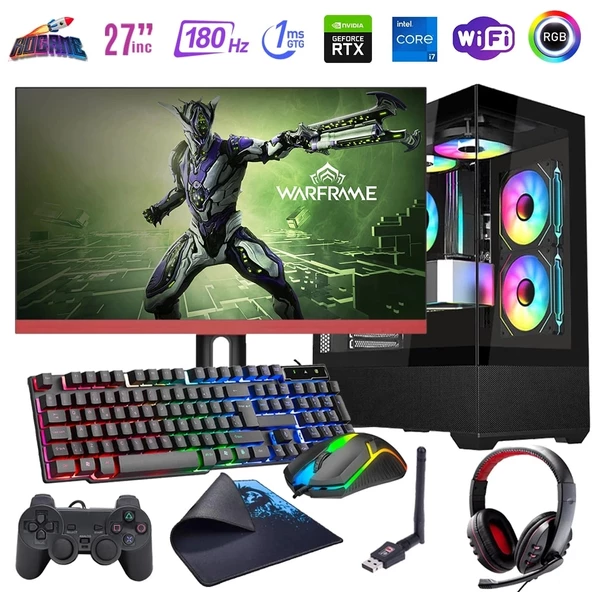 I7 14700F 16GB DDR4 512GB M2 12GB RTX4070 27" 180Hz Mon. Oyun Bilgisayarı (Gaming SET)