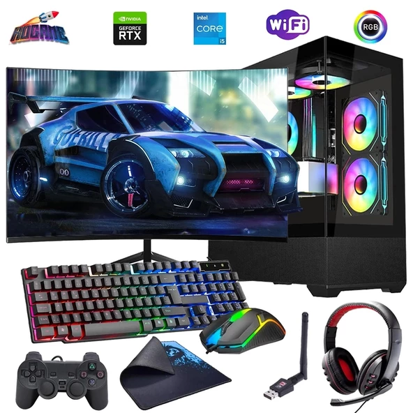 I5 13400F 16GB DDR4 512GB M2 12GB RTX4070 24" 100Hz Mon. Oyun Bilgisayarı (Gaming SET)