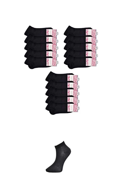 Siyah Kadın Bilek Çorap 15 çift ürün görseli