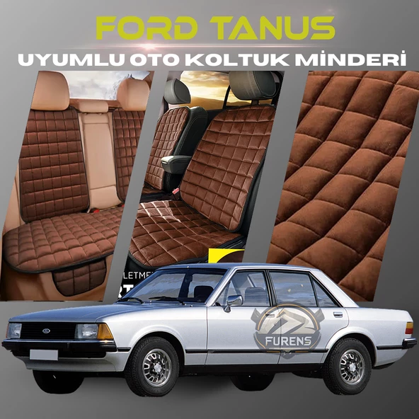Ford Tanus Kahverengi Renk Tay Tüyü Cepli & Terletmez Sırtlı Oto Koltuk Minder Seti - Koltuk Koruma Kılıfı (ÖN & ARKA TAM SET) ürün görseli 1
