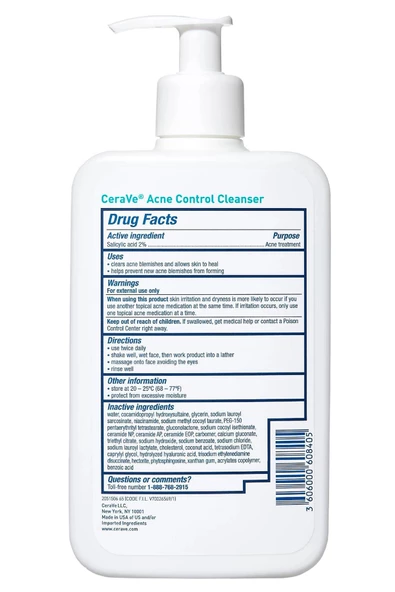 CeraVe Akne Kontrolü Temizleyici 473ML - 2