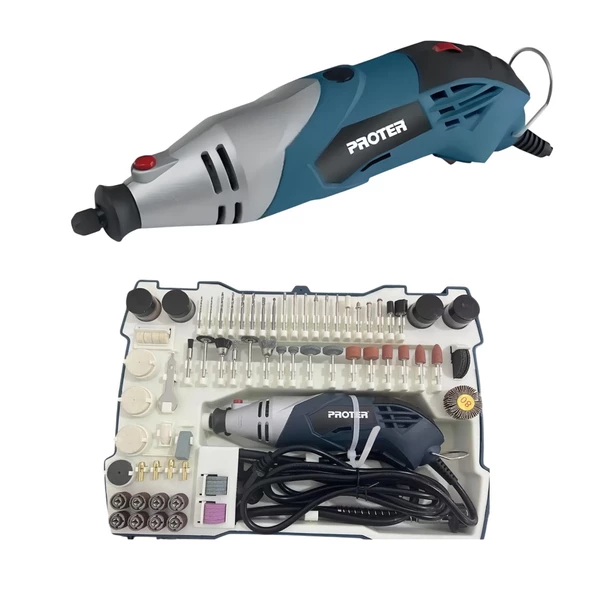 Elektrikli Kalıpçı Seti Gravür Mini 190 Parça Set Ahşap Cam Taş İşleme Zımpara Parlatma Hassas Kesi - 5