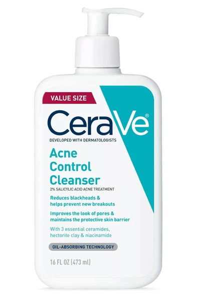 CeraVe Akne Kontrolü Temizleyici 473ML