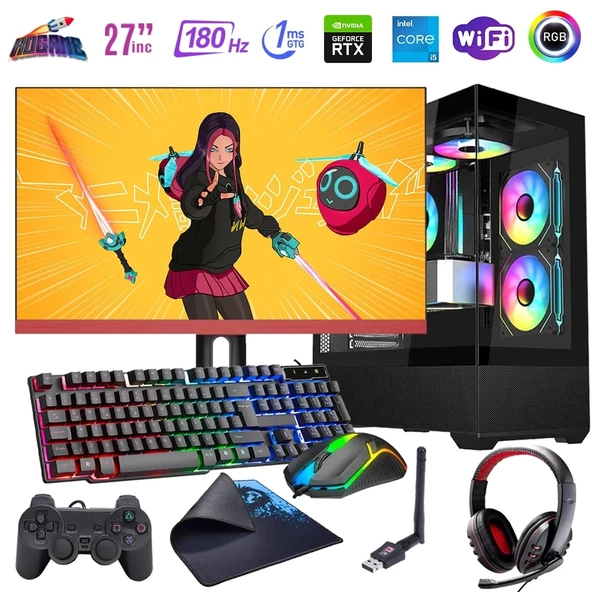 I5 13400F 16GB DDR4 512GB M2 12GB RTX4070 27" 180Hz Mon. Oyun Bilgisayarı (Gaming SET)