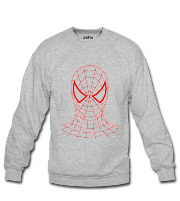 Dyetee Spider-Head Yuvarlak Yaka Erkek Sweatshirt