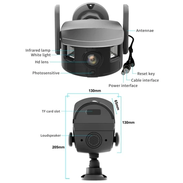 MPIA Kei Plus  Türkçe Uygulamalı 4 Mp Çift Lens Wi-Fi Kamera - 5