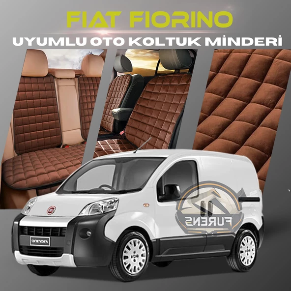 Fiat Fiorino Kahverengi Renk Tay Tüyü Cepli & Terletmez Sırtlı Oto Koltuk Minder Seti - Koltuk Koruma Kılıfı (ÖN & ARKA TAM SET) ürün görseli 1