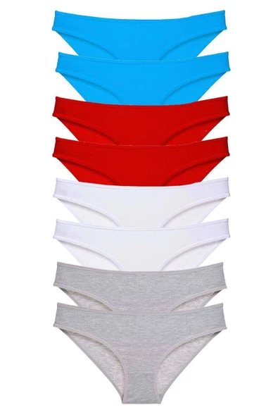 8 adet Süper Eko Set Likralı Kadın Slip Külot 530 ürün görseli