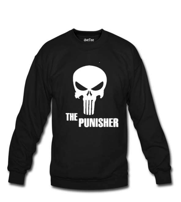 Dyetee Punisher II Yuvarlak Yaka Kadın Sweatshirt