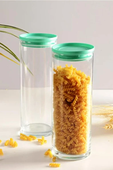 Paşabahçe 43756 Breakfast Club Yeşil Kapaklı Kavanoz 2 li 1230 cc ürün görseli