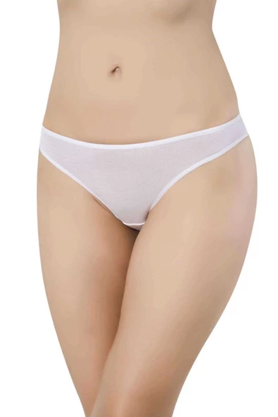 6 Adet Likralı Kadın Slip Külot Leopar Beyaz Yeşil - 2