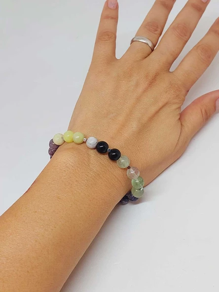 Doğal Taş Anti Stres Bilekliği 8mm Unisex (55764) - 3