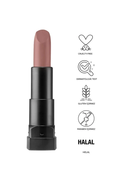 Pastel Nude Matte Lipstick - Nude Mat Ruj 590 Deep Nude ürün görseli