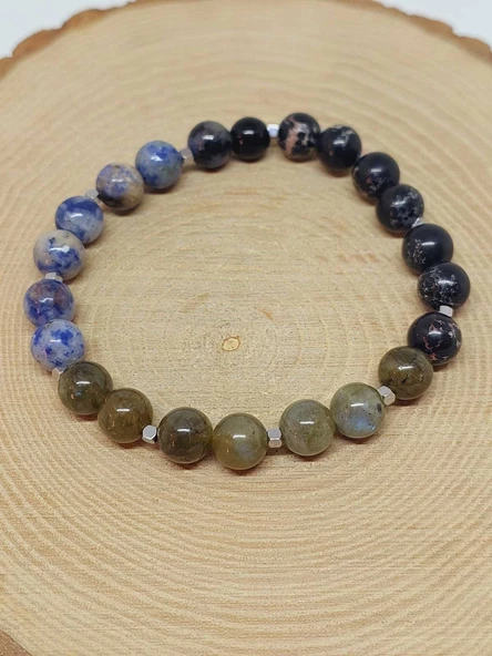 Doğal Taş Öz Güven Bilekliği 8mm Unisex (55762) - Resim 4