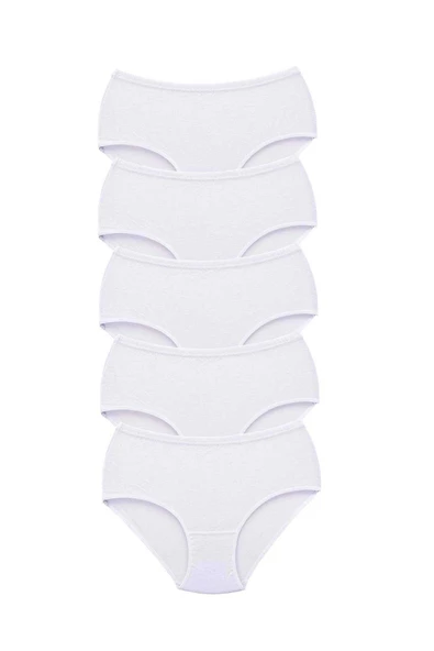 5 Adet Tutku Kadın Yüksek Bel Bato Kalın Lastik Külot Beyaz ürün görseli