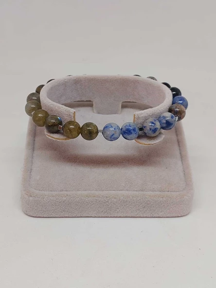 Doğal Taş Öz Güven Bilekliği 8mm Unisex (55762) - Resim 2