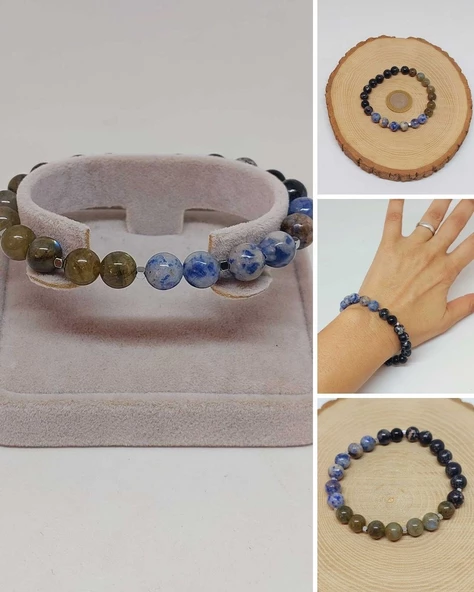 Doğal Taş Öz Güven Bilekliği 8mm Unisex (55762) ürün görseli