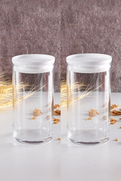 Paşabahçe 43736 Breakfast Club 2 li  Kavanoz Beyaz Kapaklı 730 cc ürün görseli 1