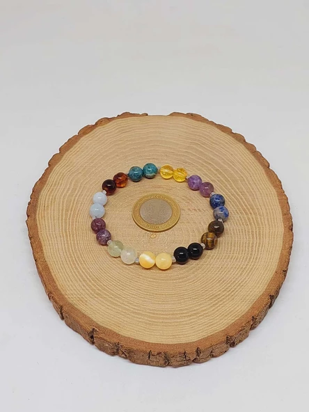 Doğal Taş Öğrenci Başarı Bilekliği 8mm Unisex (55760) - Resim 5