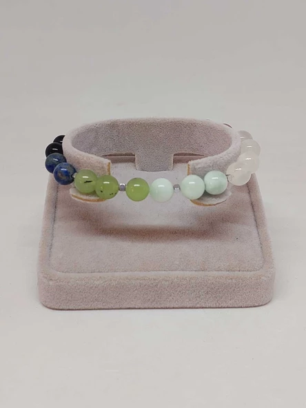 Doğal Taş Huzur-Mutluluk Bilekliği 8mm Unisex (55766) - Resim 2