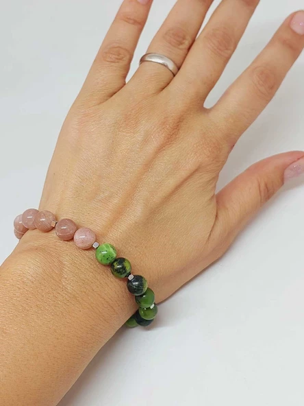 Doğal Taş Şans Bilekliği 8mm Unisex (55772) - Resim 3