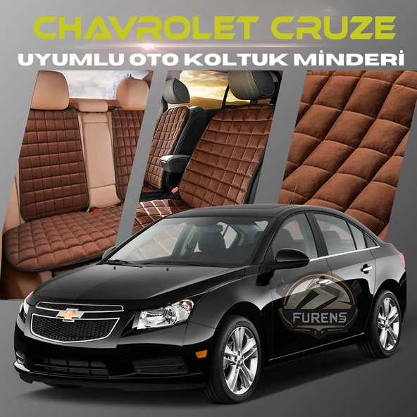Chevrolet Kahverengi Renk Tay Tüyü Cepli & Terletmez Sırtlı Oto Koltuk Minder Seti - Koltuk Koruma Kılıfı (ÖN & ARKA TAM SET) ürün görseli 1