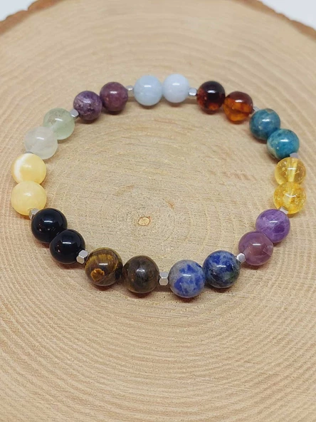 Doğal Taş Öğrenci Başarı Bilekliği 8mm Unisex (55760) - Resim 4