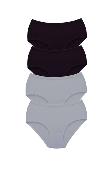4 Adet Tutku Kadın Yüksek Bel Bato Kalın Lastik Külot S3 ürün görseli