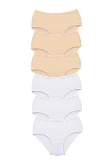 6 Adet Tutku Kadın Yüksek Bel Bato Kalın Lastik Külot S9 ürün görseli