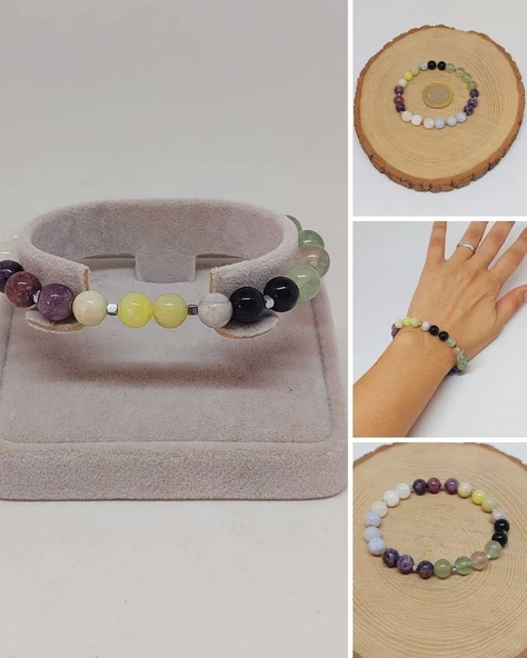 Doğal Taş Anti Stres Bilekliği 8mm Unisex (55764)