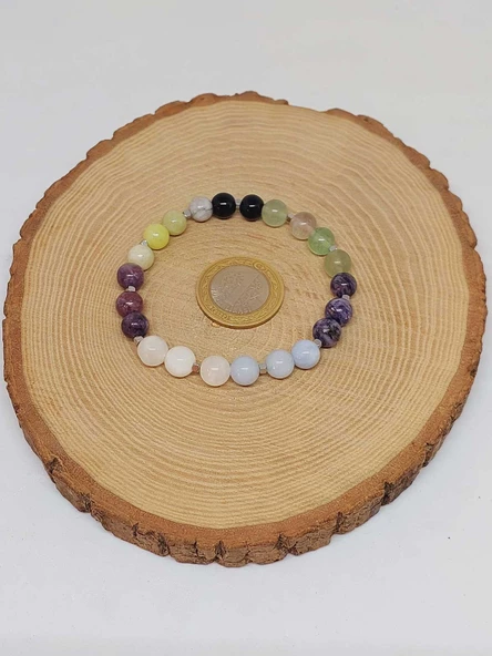 Doğal Taş Anti Stres Bilekliği 8mm Unisex (55764) - 5