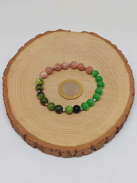 Doğal Taş Şans Bilekliği 8mm Unisex (55772) - Resim 5