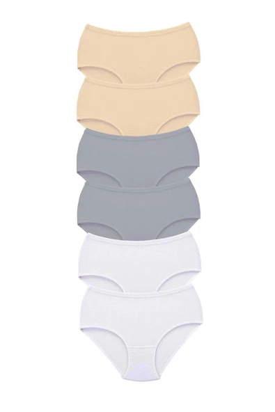 6 Adet Tutku Kadın Yüksek Bel Bato Kalın Lastik Külot S20 ürün görseli