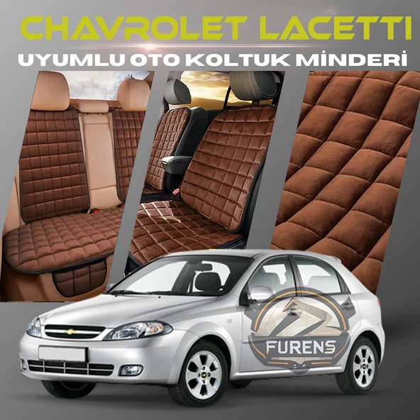 Chavrolet Lacetti Kahverengi Renk Tay Tüyü Cepli & Terletmez Sırtlı Oto Koltuk Minder Seti - Koltuk Koruma Kılıfı (ÖN & ARKA TAM SET) ürün görseli 1