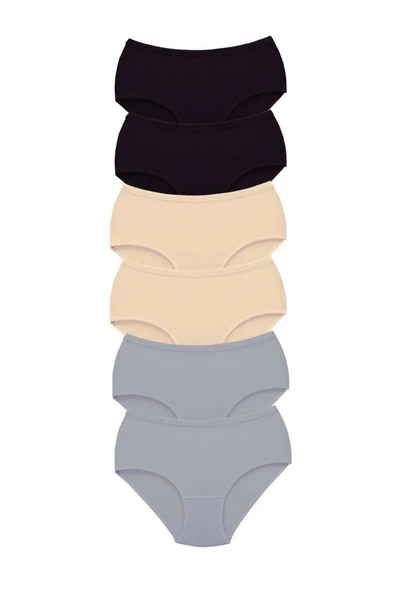 6 Adet Tutku Kadın Yüksek Bel Bato Kalın Lastik Külot S14 ürün görseli