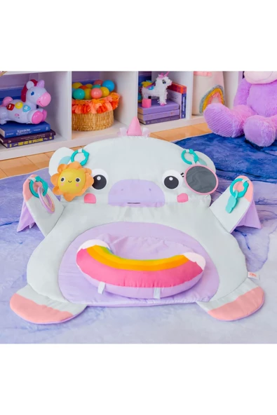 Tummy Time Prop & Play Baby Activity Mat  karın üstü egzersiz matı unicorn - 5