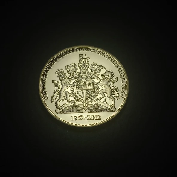 Escoines Koleksiyon 1952-2012 Kraliçe Elizabeth Elmas Yıldönümü JUBİLEE Hatıra 30.7Gram 40mm - Resim 5