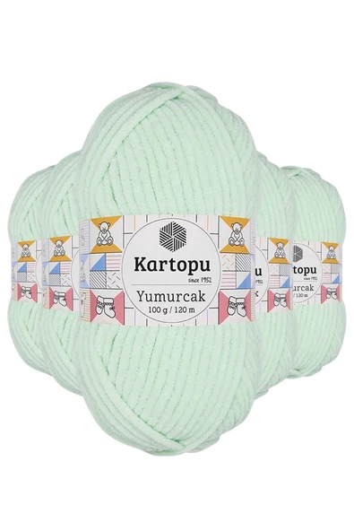 5 Adet Yumurcak Kadife El Örgü İpi Su Yeşili K560 ürün görseli