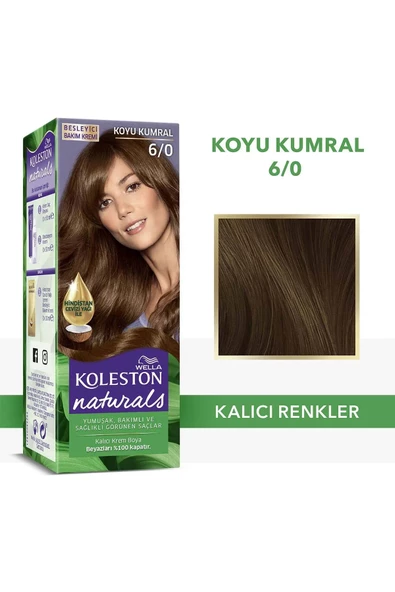 Wella Koleston Naturals Saç Boyası 6/0 Koyu Kumral