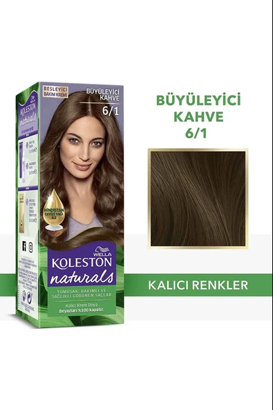 Wella Koleston Naturals Saç Boyası 6/1 Büyüleyici Kahve