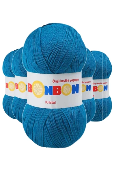 5 Adet Kristal El Örgü Lif İpi Koyu Mavi 98685 ürün görseli