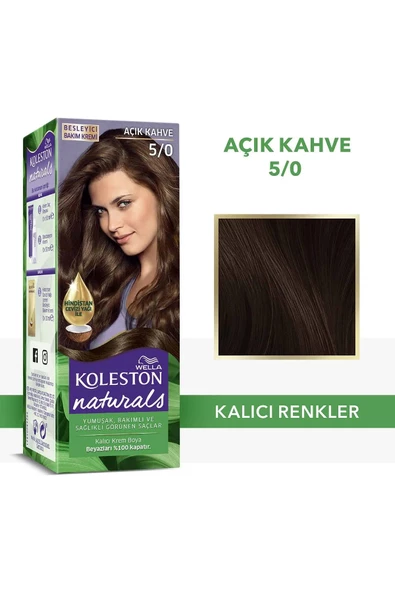 Wella Koleston Naturals Saç Boyası 5/0 Açık Kahve